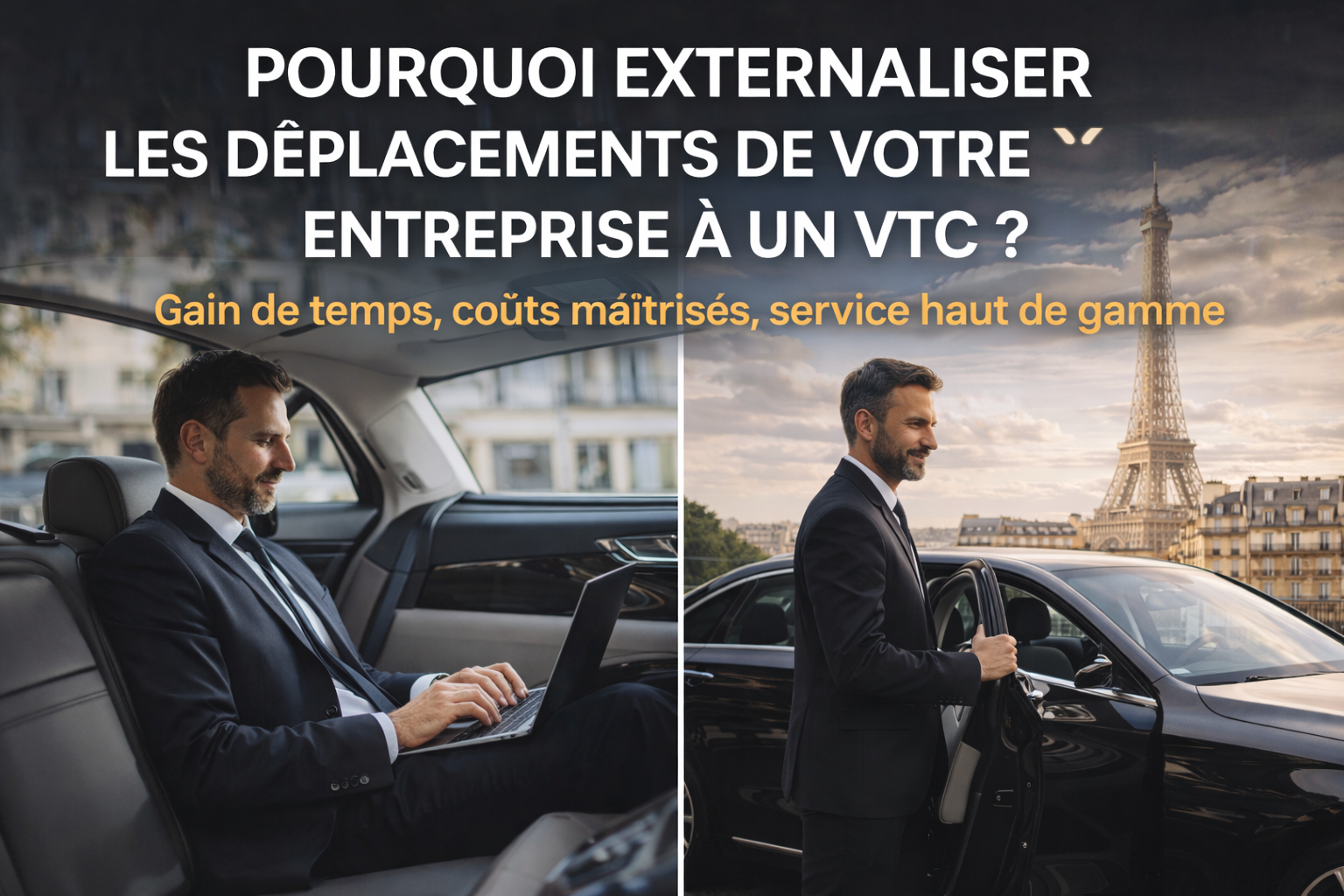 Externalisation des déplacements d’entreprise à Paris avec chauffeur privé VTC pour trajets professionnels et transferts haut de gamme